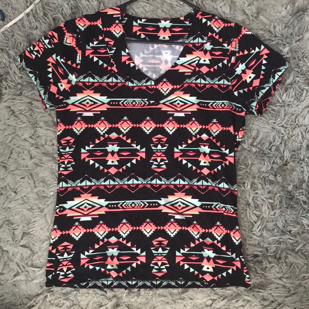 Tribal print shirt from Vanity. Worn a few times